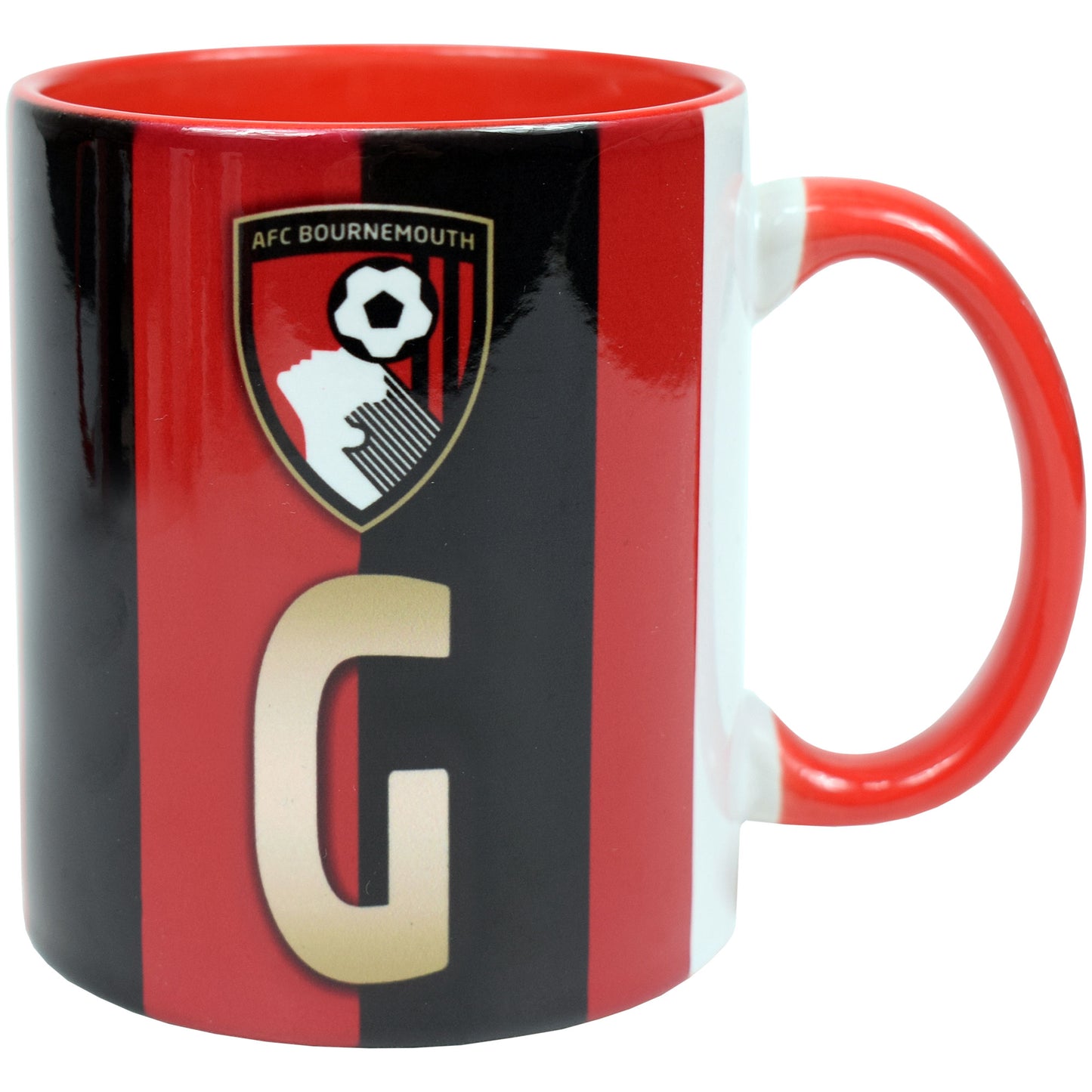Striped A-Z Initial Mug