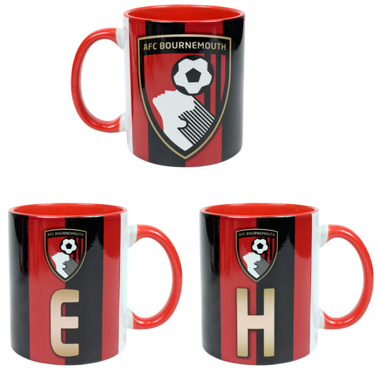 Striped A-Z Initial Mug