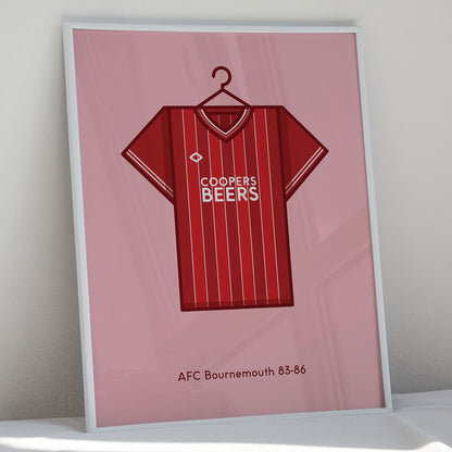 Minimal Kits 1983-86 Home Shirt A3 Card Mount