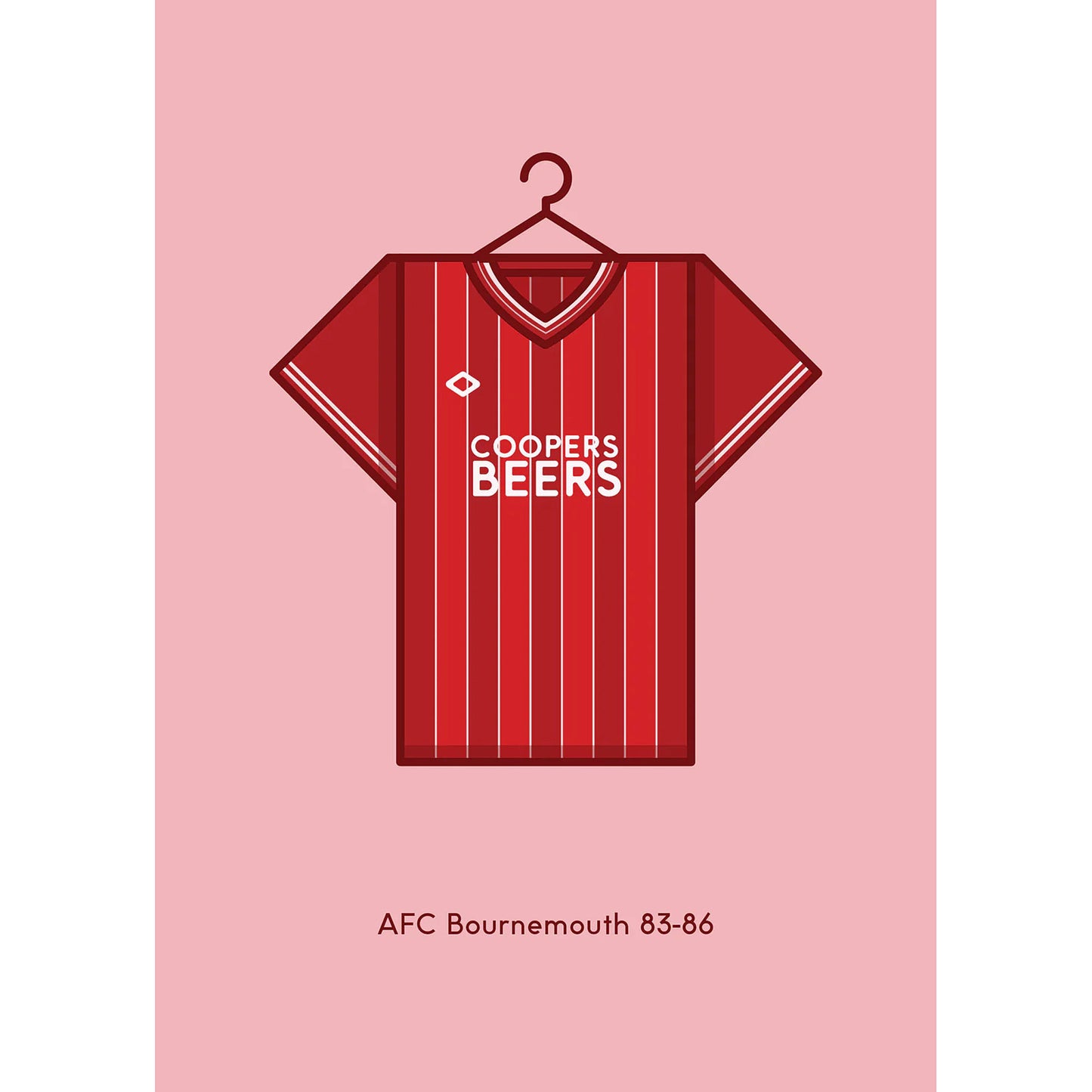 Minimal Kits 1983-86 Home Shirt A3 Card Mount