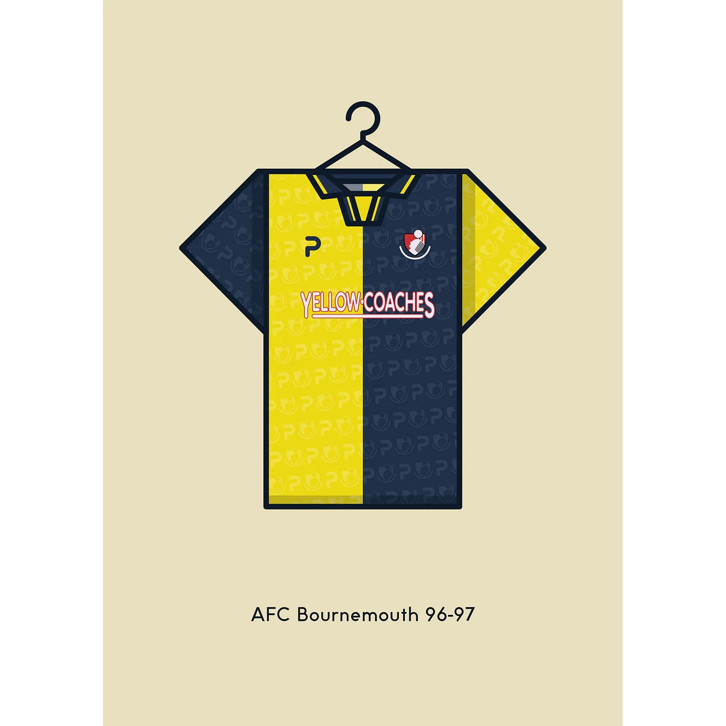 Minimal Kits 1996-97 Away Shirt Greetings Card