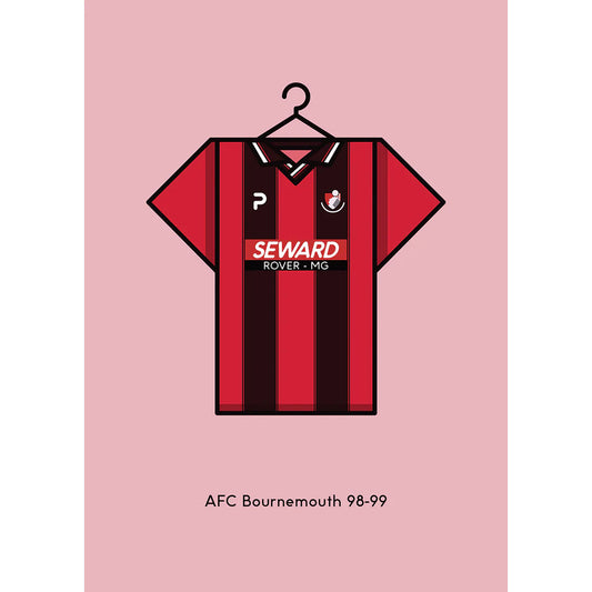 Minimal Kits 1998-99 Home Shirt A2 Poster