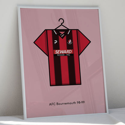 Minimal Kits 1998-99 Home Shirt A3 Card Mount
