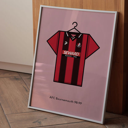 Minimal Kits 1998-99 Home Shirt A3 Card Mount
