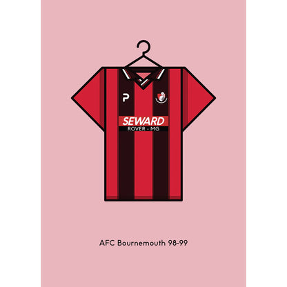 Minimal Kits 1998-99 Home Shirt A3 Card Mount