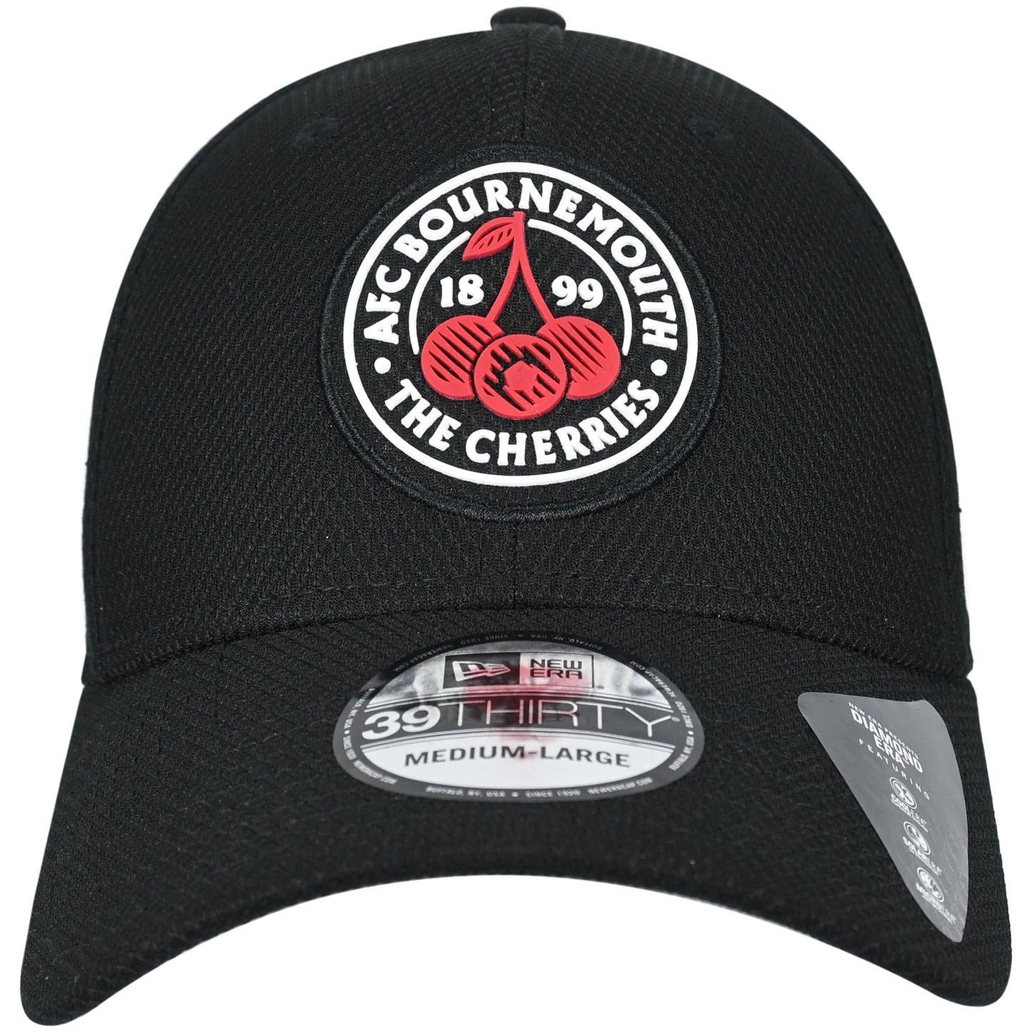 Adults AFCB X New Era 39Thirty Diamond Cherries Crest Cap - Black