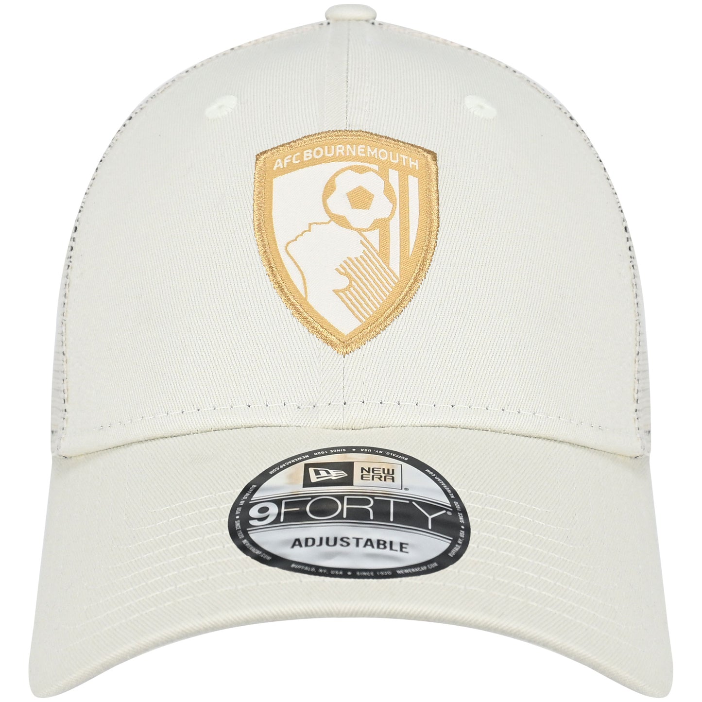 Adults AFCB X New Era 9Forty Trucker Cap - Ivory / Gold