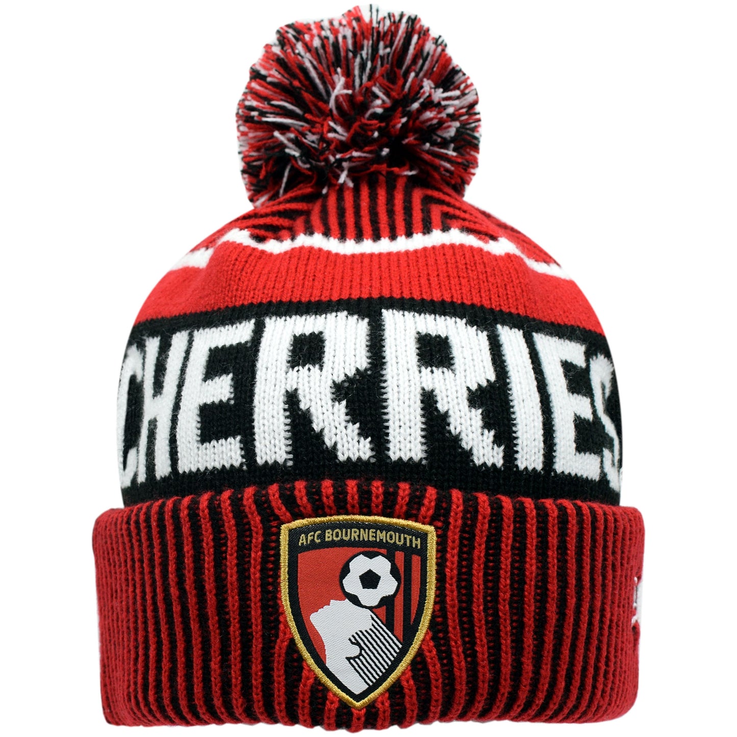 Adults AFCB X New Era Sports Knit Bobble Hat - Red / Black