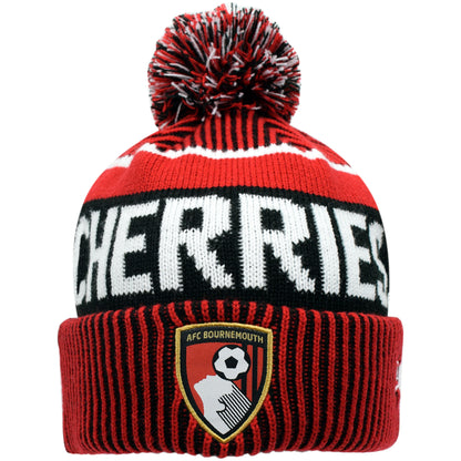 Adults AFCB X New Era Sports Knit Bobble Hat - Red / Black