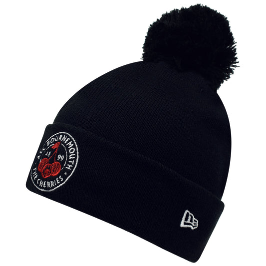 Adults AFCB X New Era Cherries Crest Bobble Hat - Black