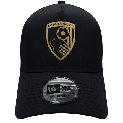 Adults AFCB X New Era E-Frame Trucker Cap - Black / Gold