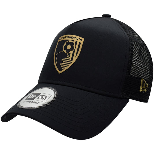 Adults AFCB X New Era E-Frame Trucker Cap - Black / Gold