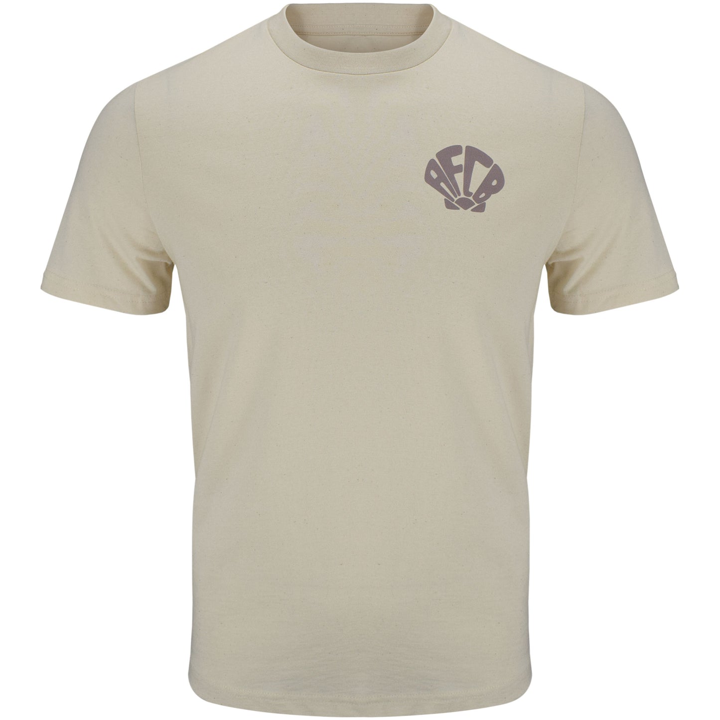 Adults Organic Shell Crest Tee - Natural