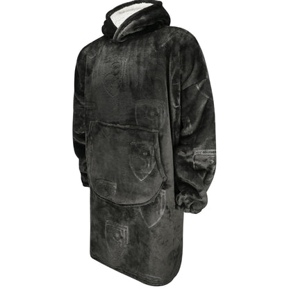 Kids Oversized Sherpa Hoodie - Black