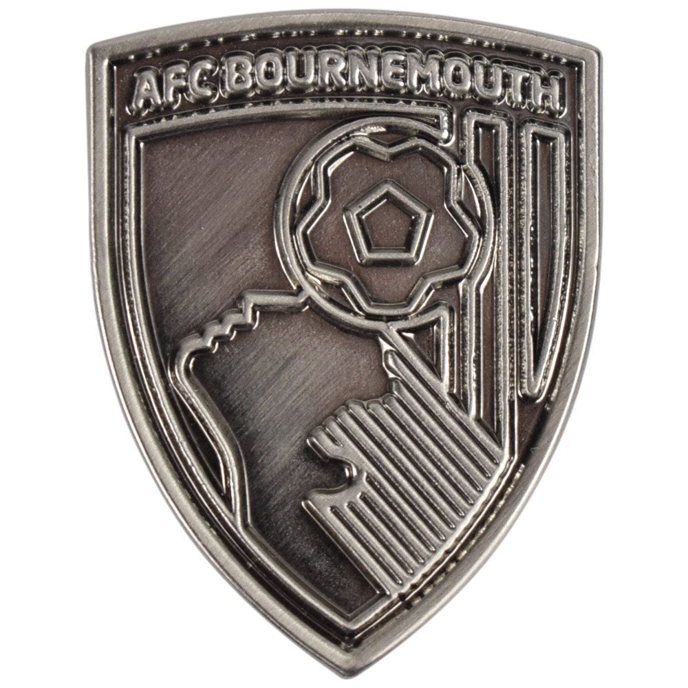 Tonal Crest Pin Badge - Silver