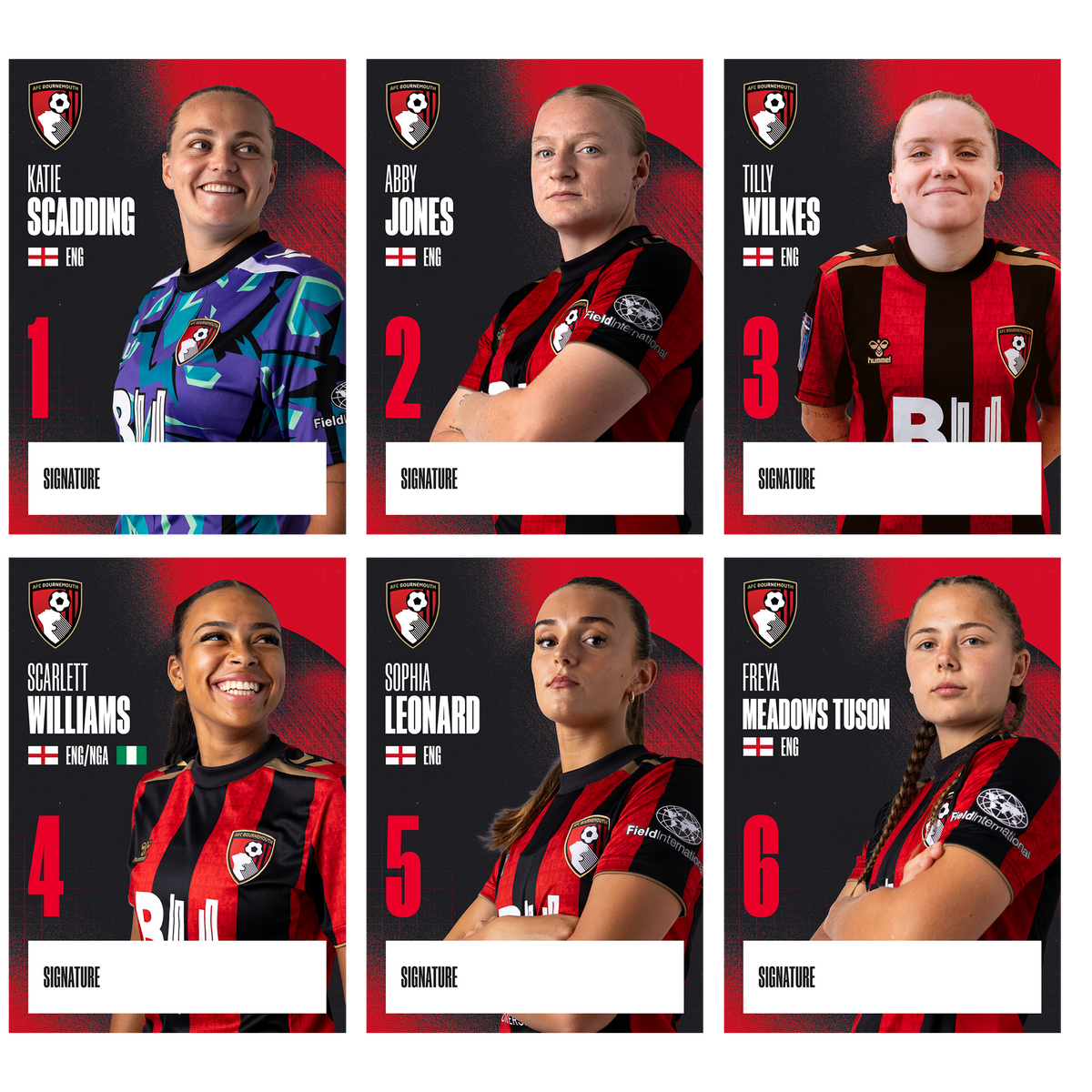 Womens Player Cards - 26/27 Season