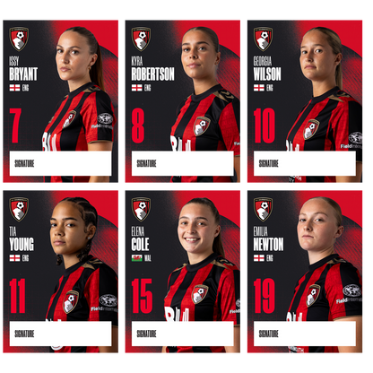 Womens Player Cards - 26/27 Season