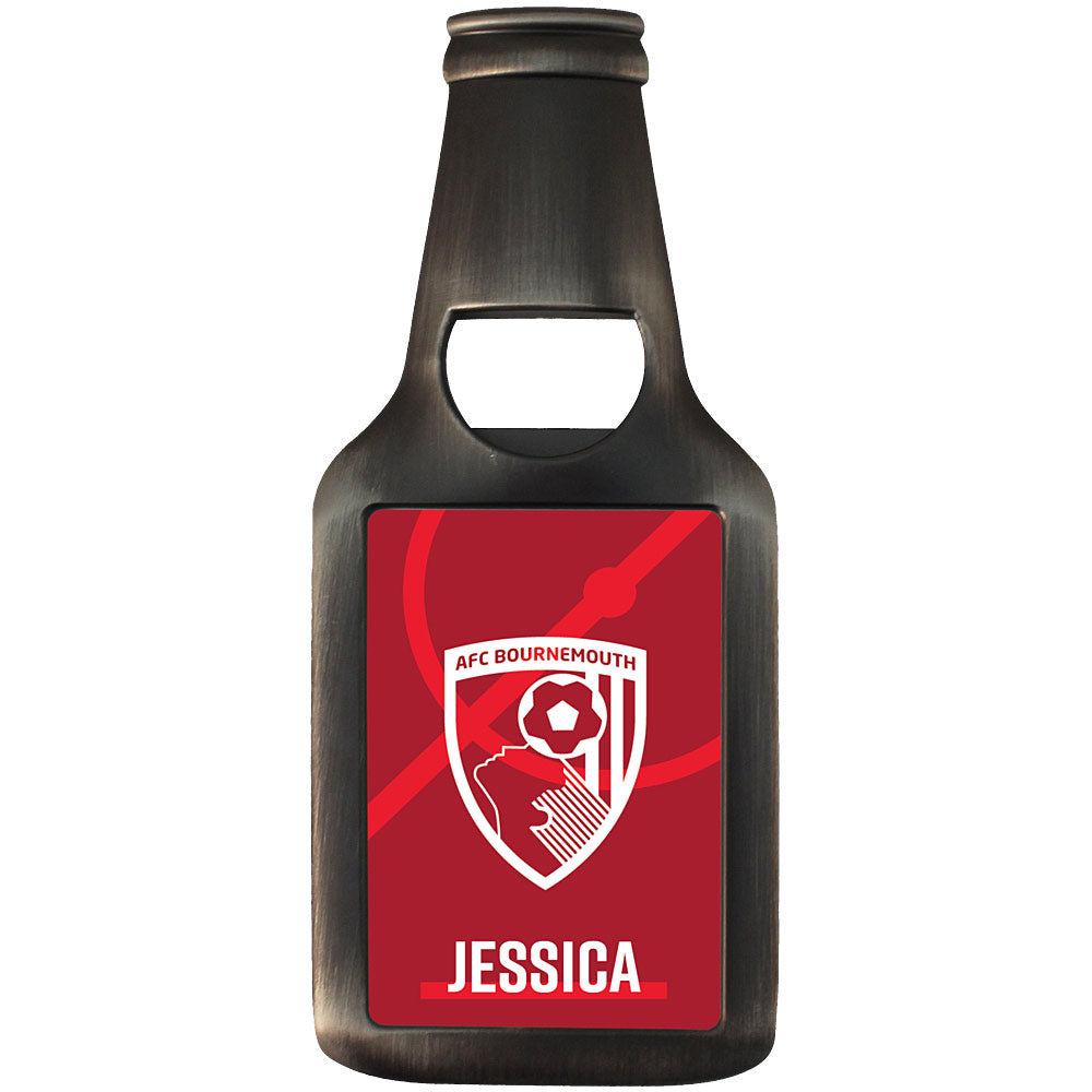 Personalised Bottle Opener Magnet - White Crest