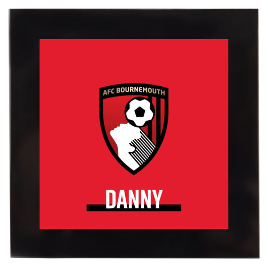 Personalised Glass Coaster - Red Crest