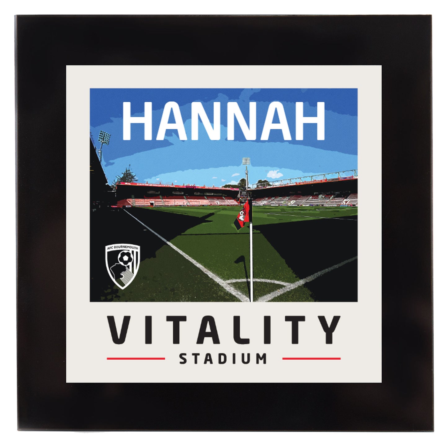 Personalised Glass Coaster - Daytime Pitch