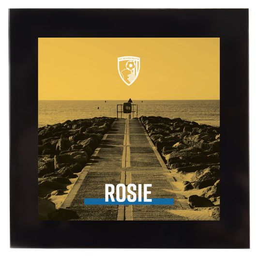 Personalised Glass Coaster - Sepia Jetty