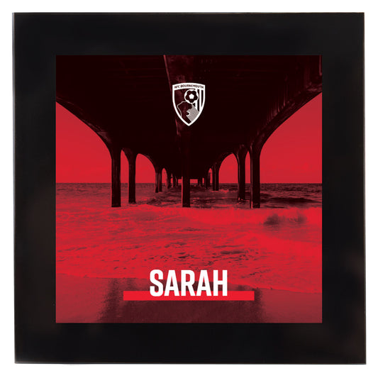 Personalised Glass Coaster - Red Pier