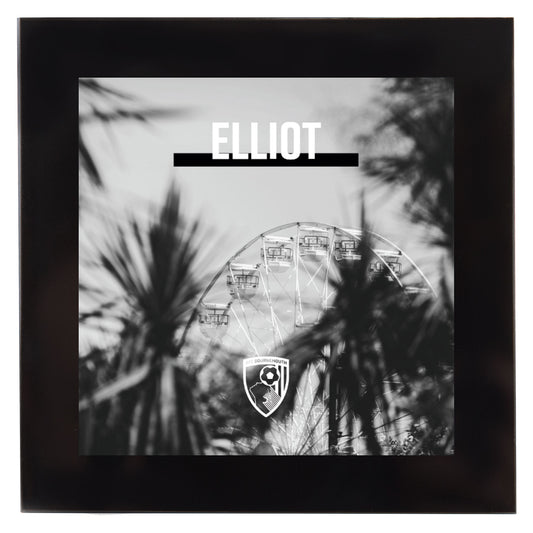 Personalised Glass Coaster - Monochrome Wheel