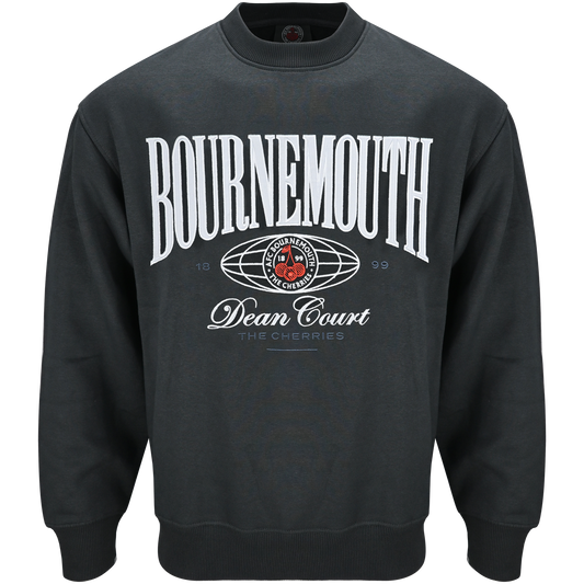 Premium Cherries Crew Sweat - Charcoal