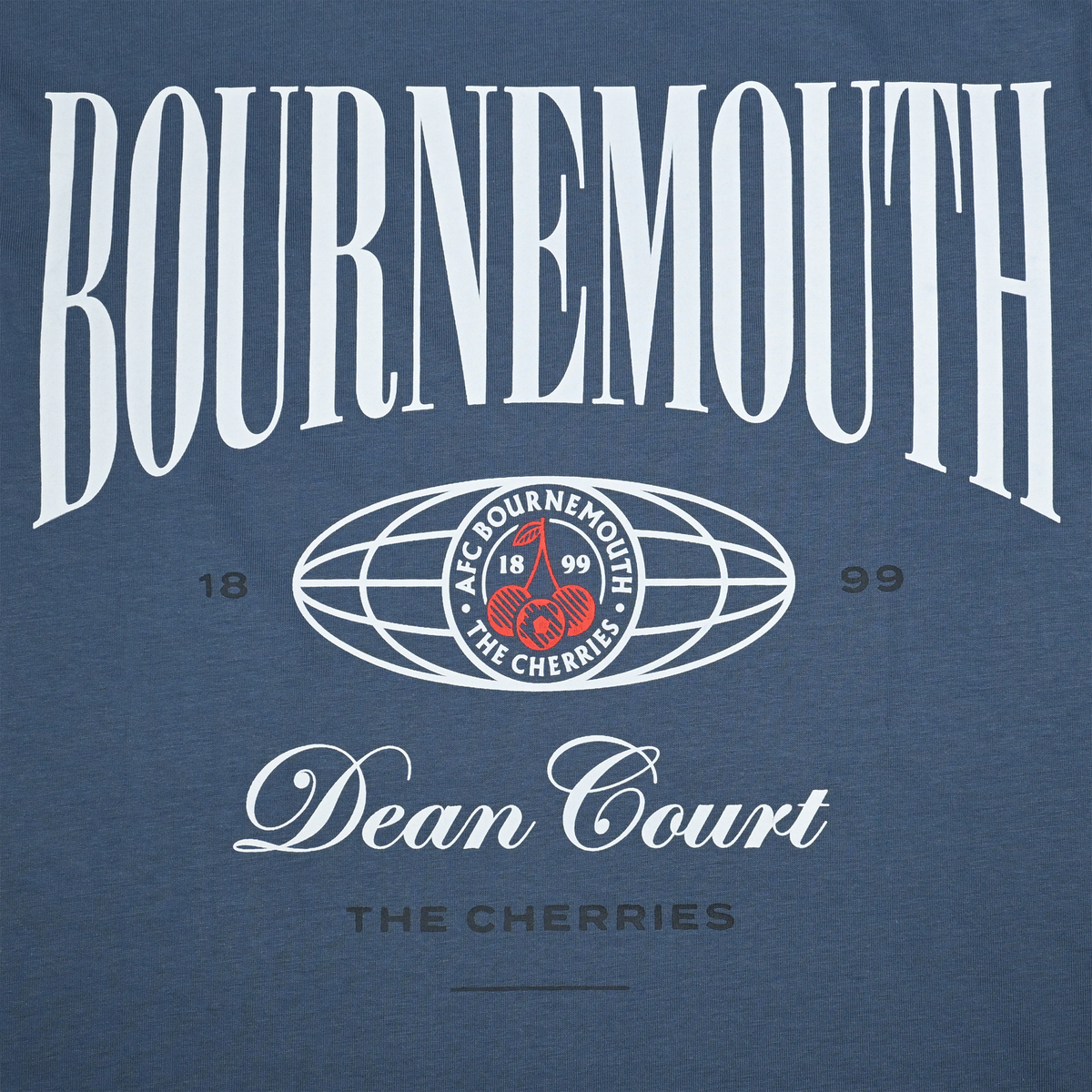 Premium Cherries Relaxed Tee - Oxford Blue