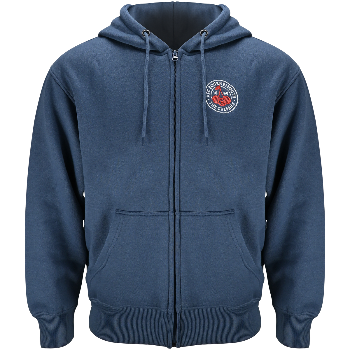 Premium Cherries Zip Hood - Oxford Blue