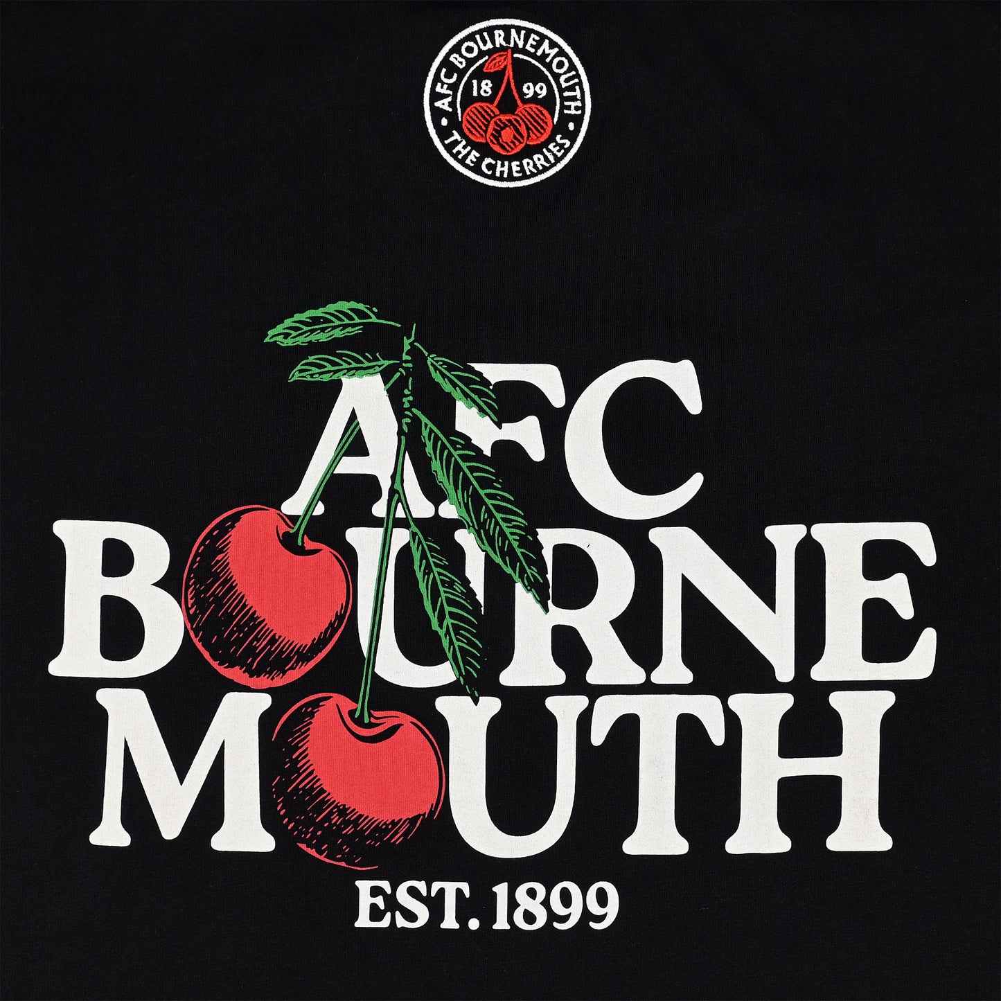 Premium Cherries Oversized Tee - Black