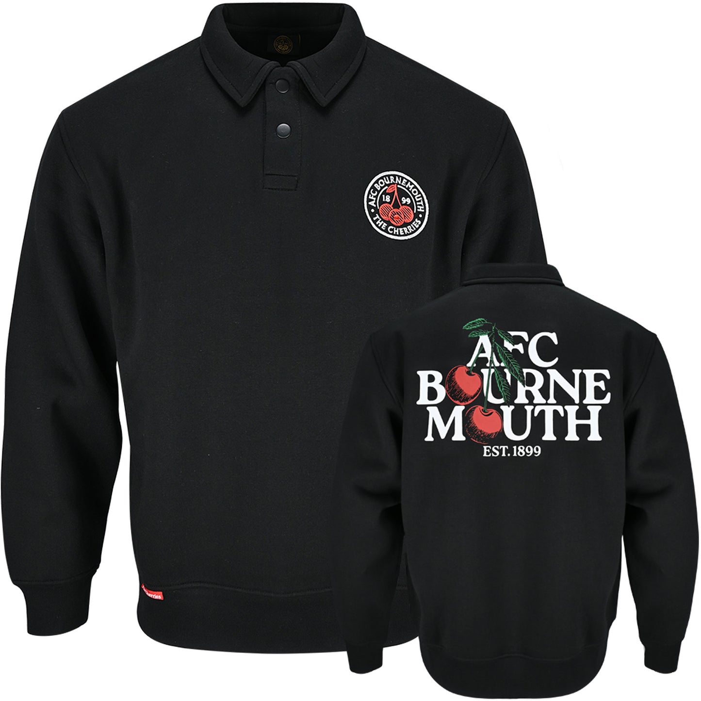 Premium Cherries Relaxed Sweat - Black