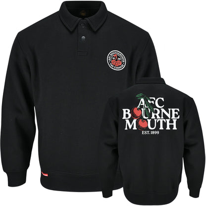 Premium Cherries Relaxed Sweat - Black