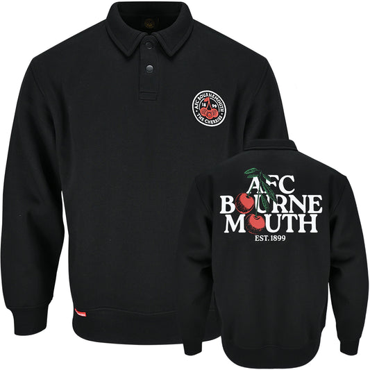 Premium Cherries Relaxed Sweat - Black