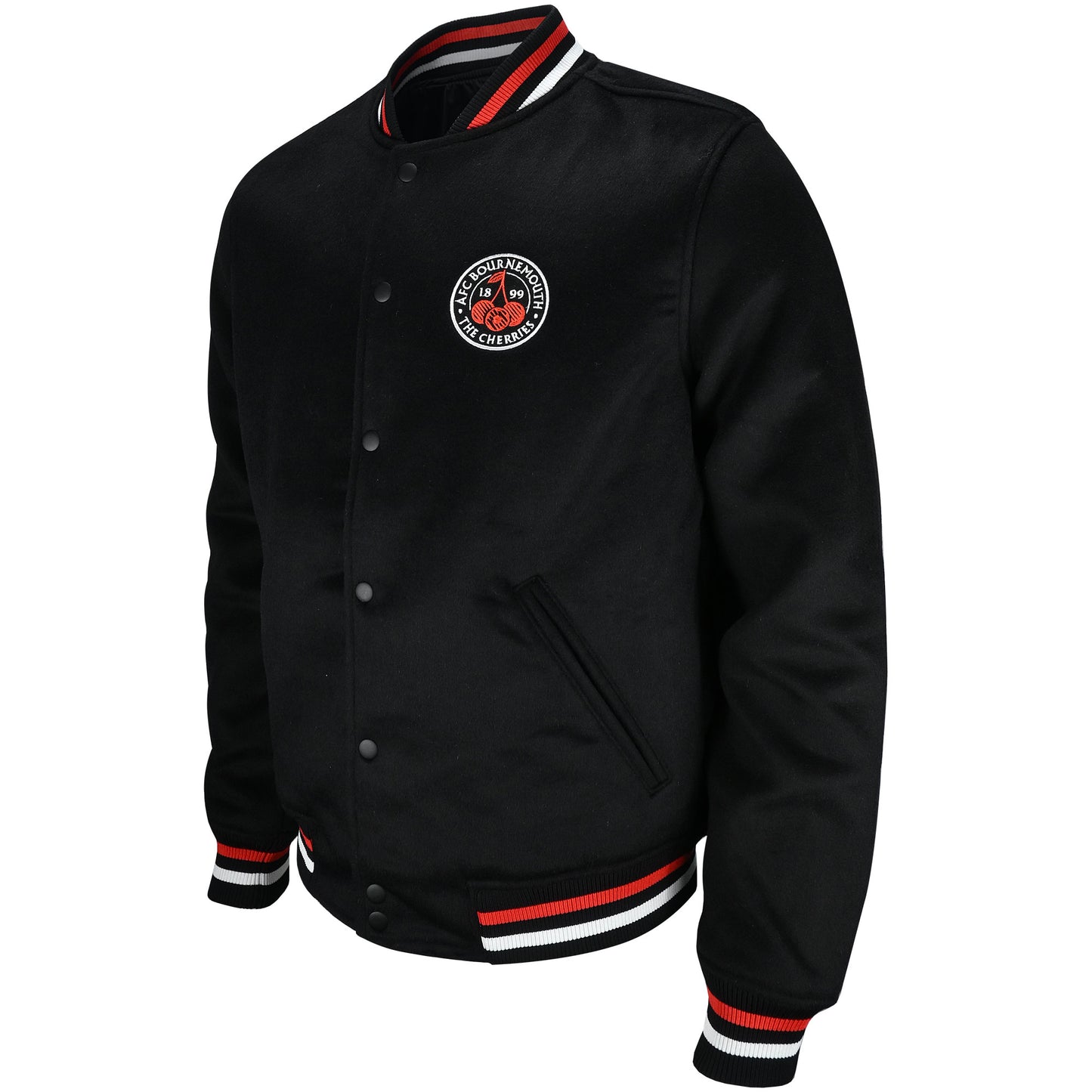 Premium Cherries Varsity Jacket - Black
