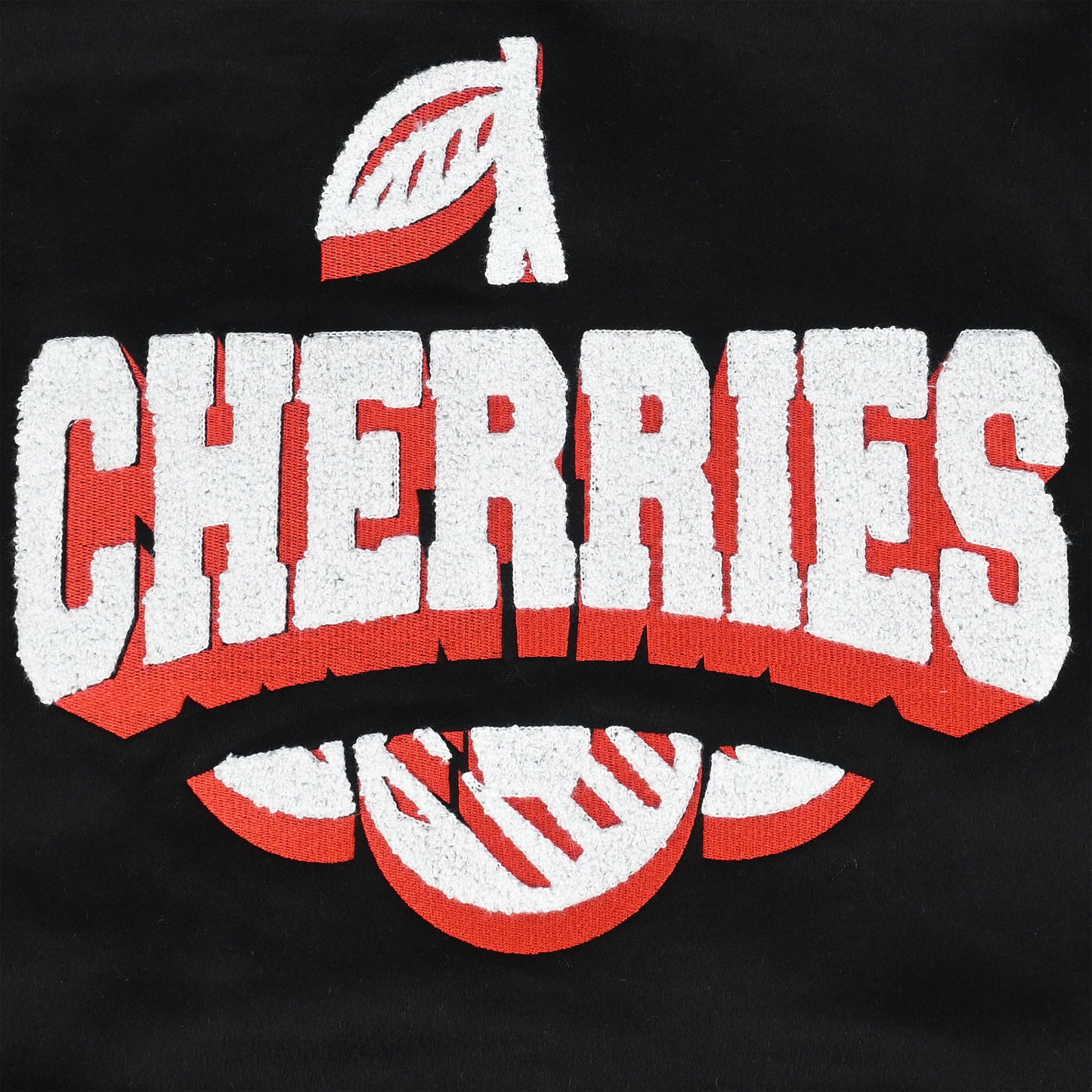 Premium Cherries Varsity Jacket - Black