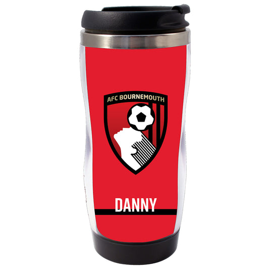 Personalised Travel Mug - Red Crest