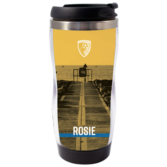 Personalised Travel Mug - Sepia Jetty