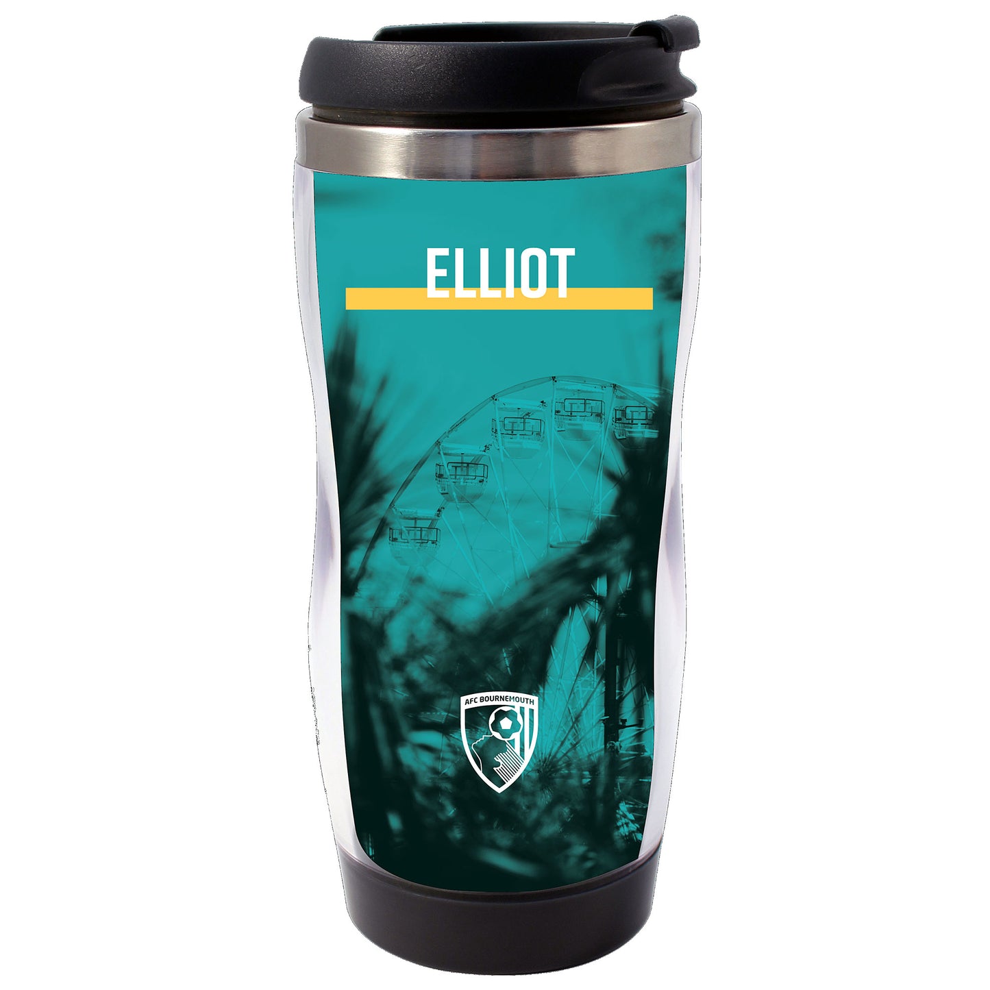 Personalised Travel Mug - Turquoise Wheel