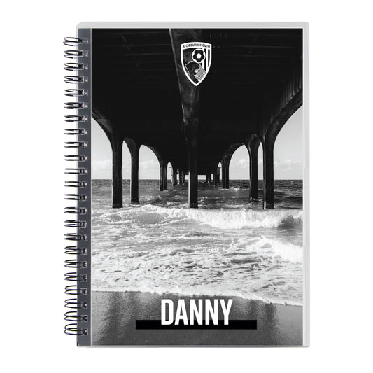 Personalised Notebook - Monochrome Pier