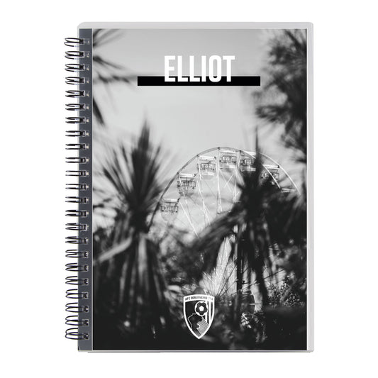 Personalised Notebook - Monochrome Wheel