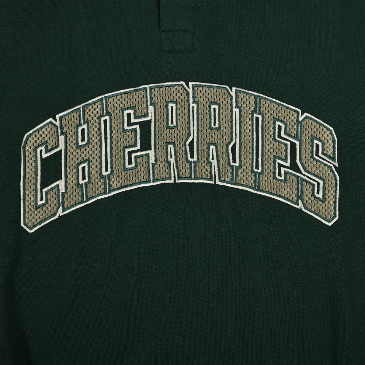 Cherries Rugger Sweater - Deep Forest
