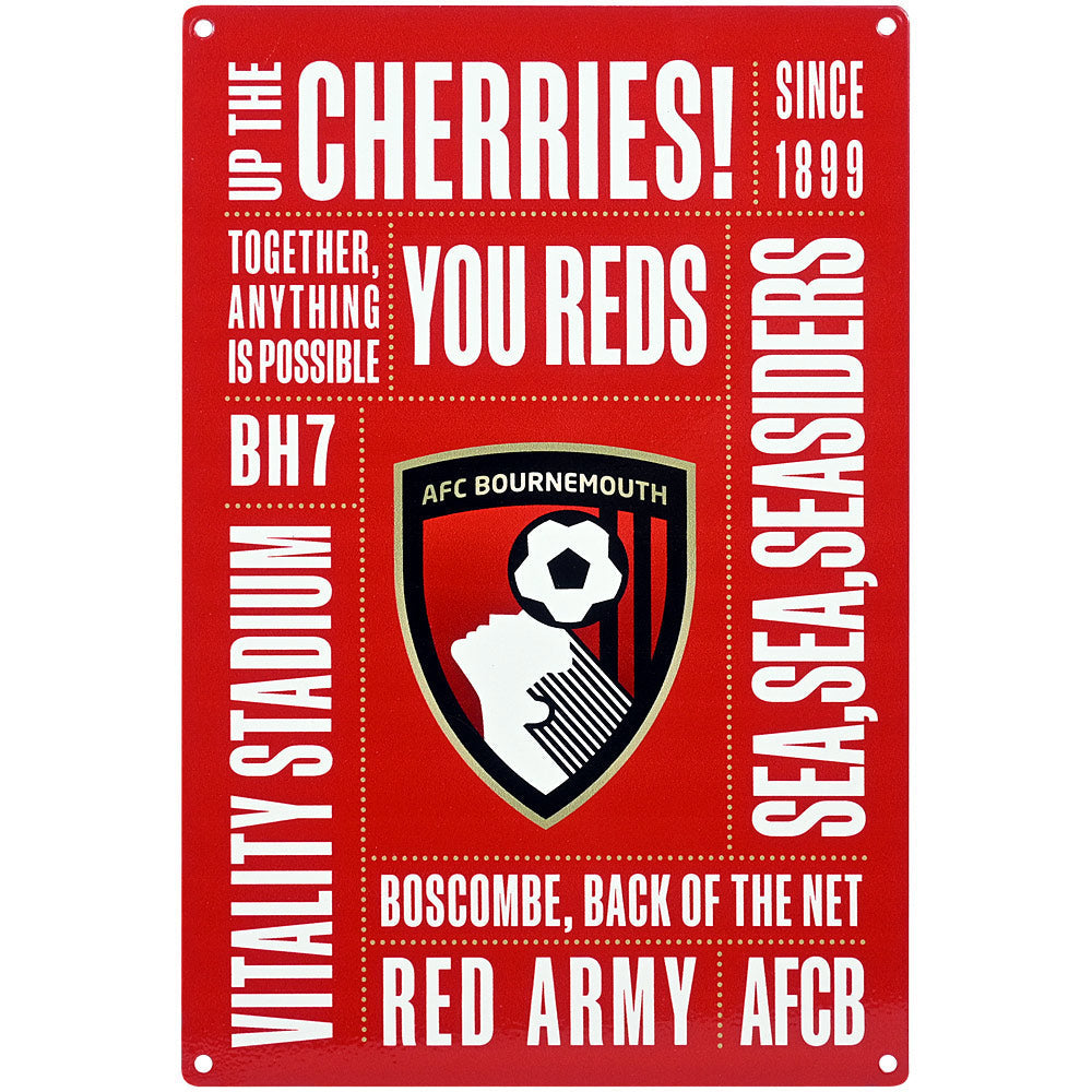 Club Chant Metal Wall Sign