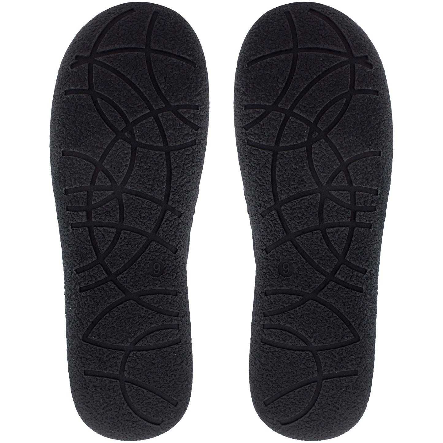 Mens Crest Moccasin Slippers - Black