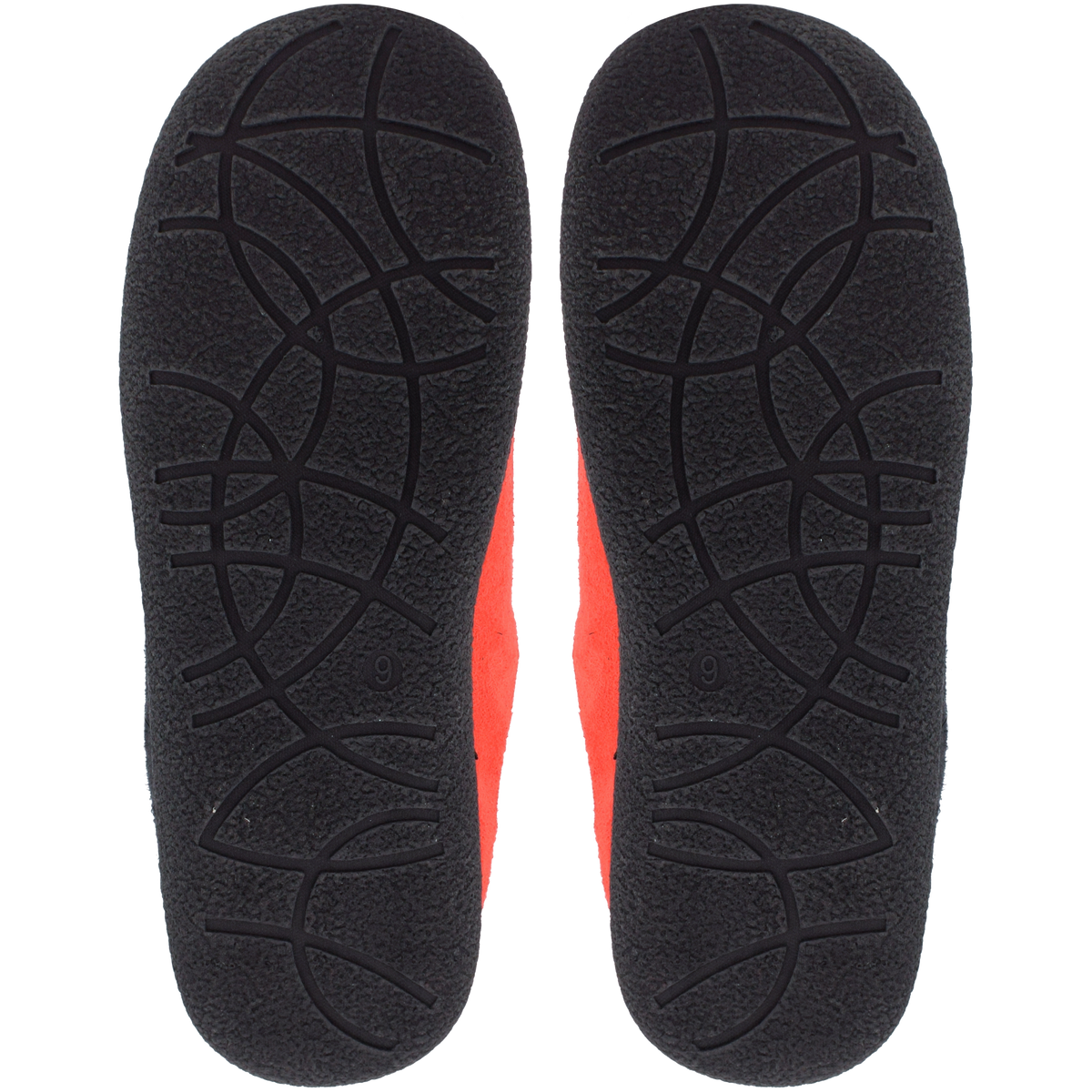Mens Two Tone Mule Slippers - Red / Black