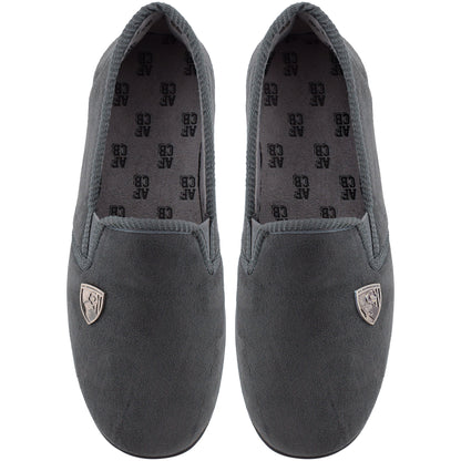 Mens Mono Slippers - Grey