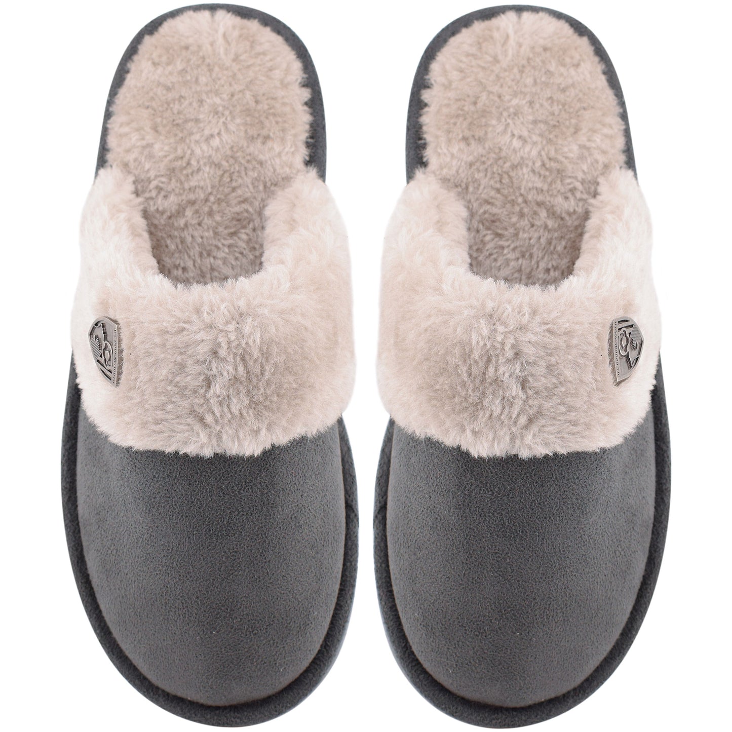 Womens Mule Slippers - Grey