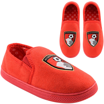 Kids Crest Slippers - Red