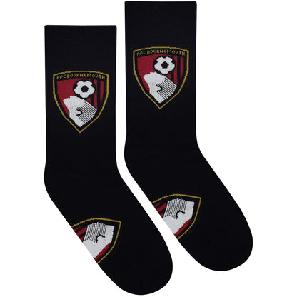 Adults Crest Socks - Black