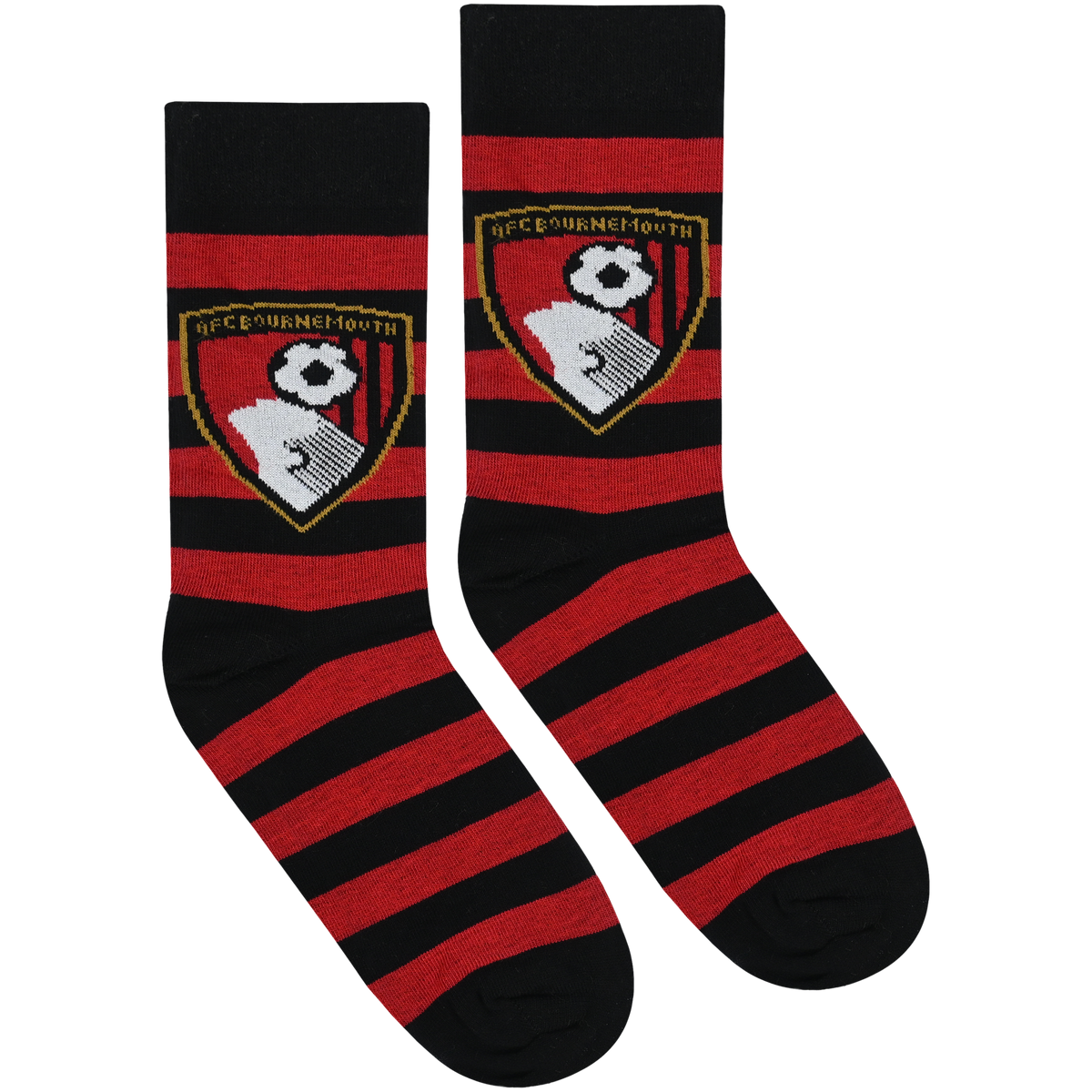 Adults Stripe Socks - Red / Black